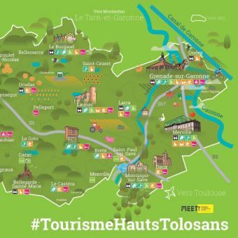 Carte Touristique des Hauts Tolosans