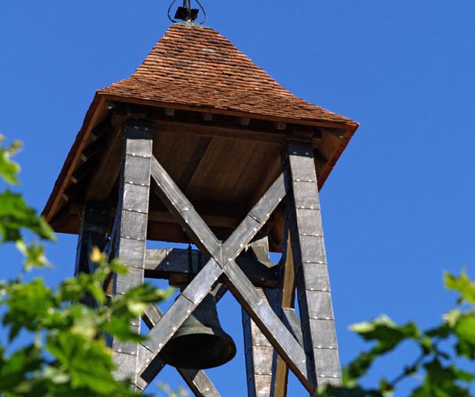 Grenade covered market hall's belfry 